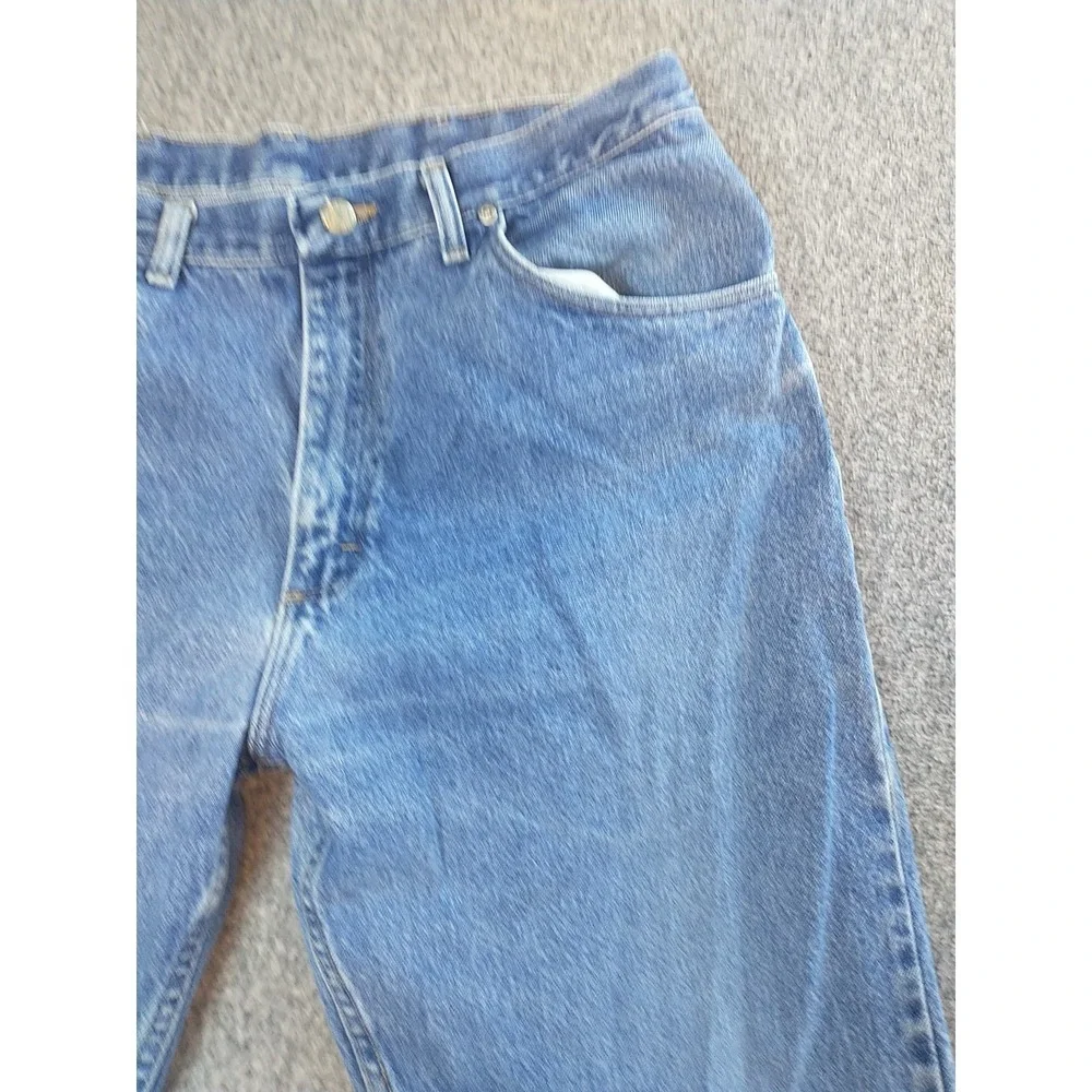 Wrangler Premium Quality Mens Straight Leg Jeans Medium Wash Blue Denim 34x31